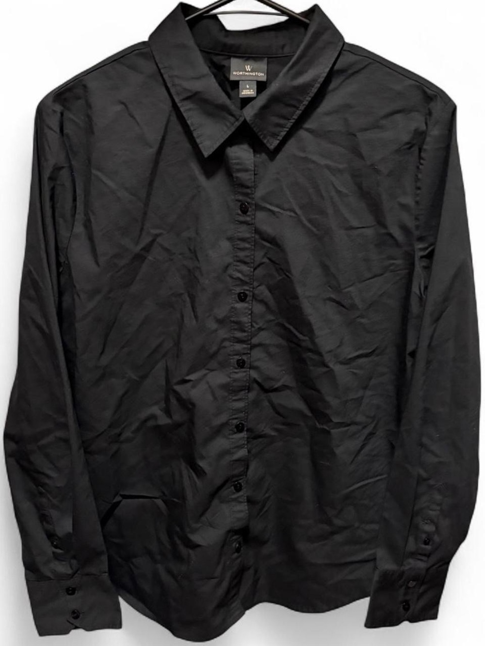 Worthington Black button up shirt